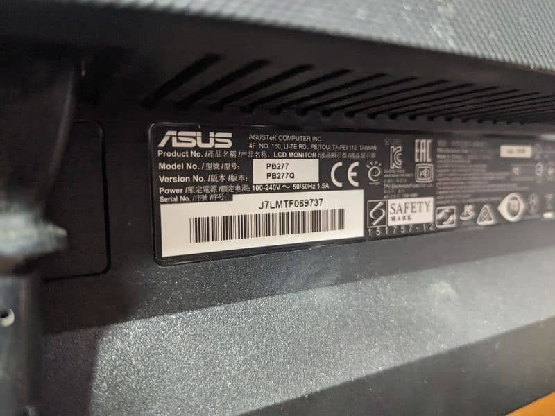 Asus 27inch led 75hz 2k 10