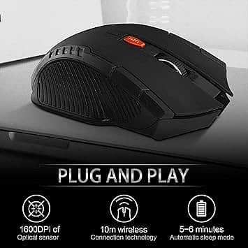 Mechanical Gaming 2.4G Mouse,  3-Speed DPI Ergonomic Mose With 6 Keys 7