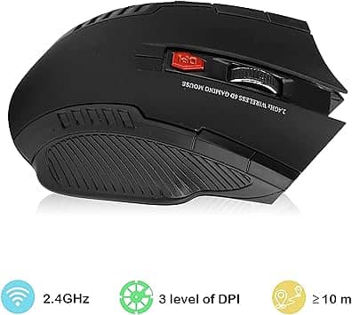 Mechanical Gaming 2.4G Mouse,  3-Speed DPI Ergonomic Mose With 6 Keys 10