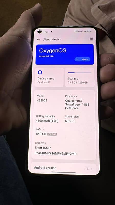 one plus 8t 12/256 original mobile 0