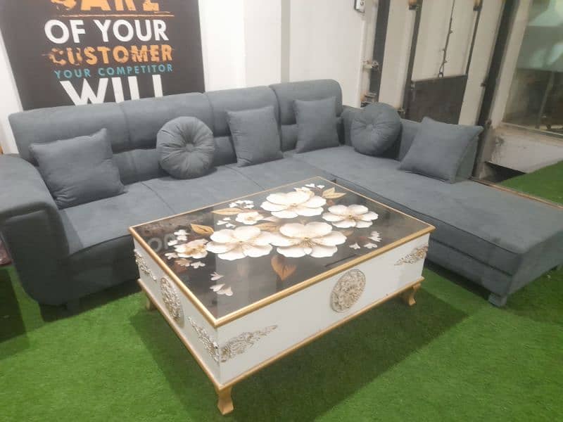 L shape corner sofa 7 seater 0