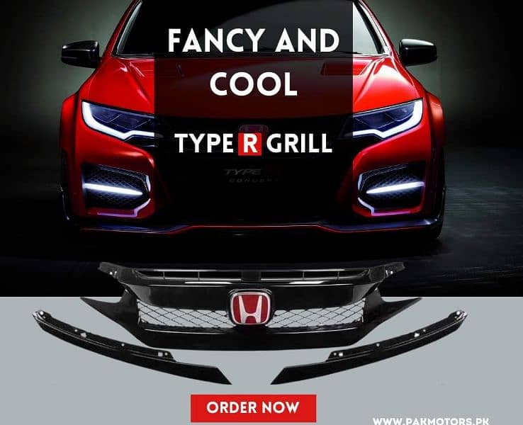 civic x type R grill 0