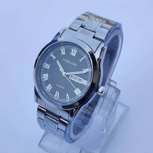 Men’s Quartz Round Silver Analogue Watch 3