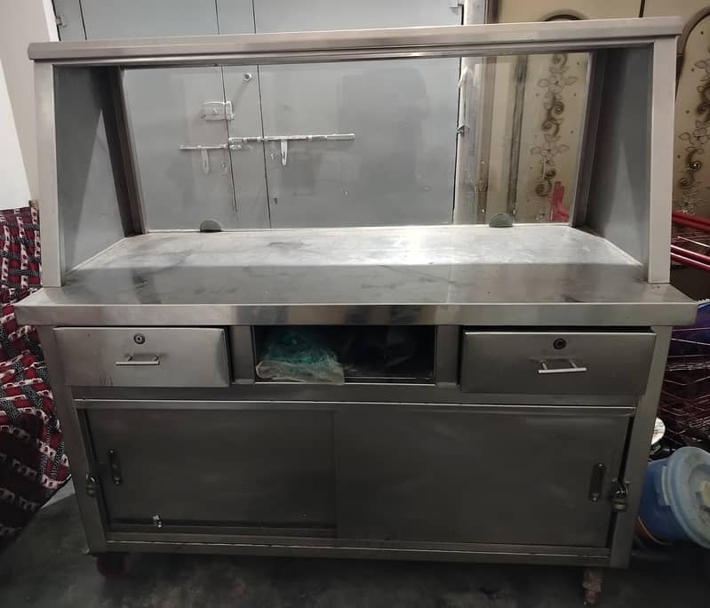 Biryani and burger counter for sale fresh condition pure steel body 2