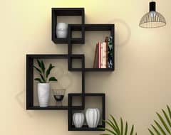 Wall shelves Intersecting wooden.