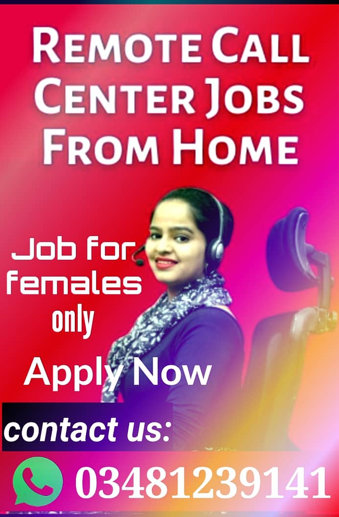 call center job for femals availible 0