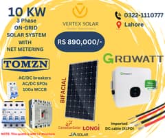 Solar Inverter, Solar Panels, Solar installation service, Growatt 10KW