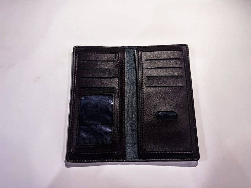 men's geniune leather long handy wallet 2