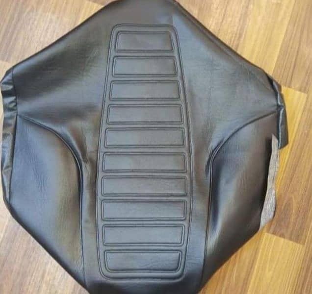 Durable Motorcycle Rexine seat black cover 1