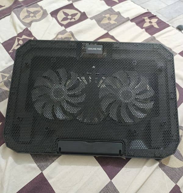 Laptop Cooling Pad with Dual Fans, Metal Mesh, and Adjustable Stand 0