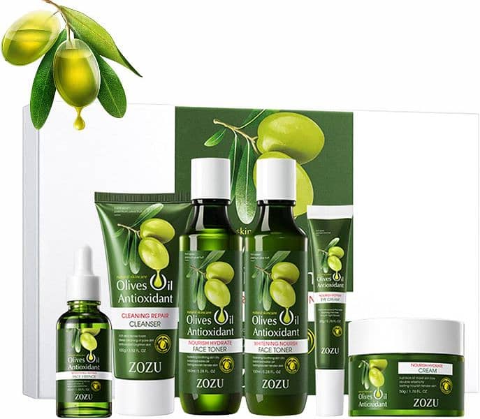 Transform Your Skin with the 6 in 1 ZOZU Olive Oil Skincare Set! 1