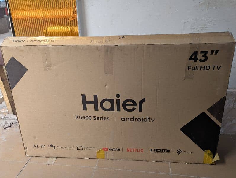 43 INCH ORIGINAL HAIER 11 ANDROID VERSION 03----19----09---18---789 6