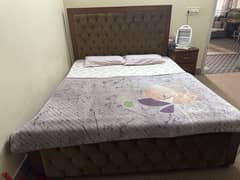 Solid wood double bed