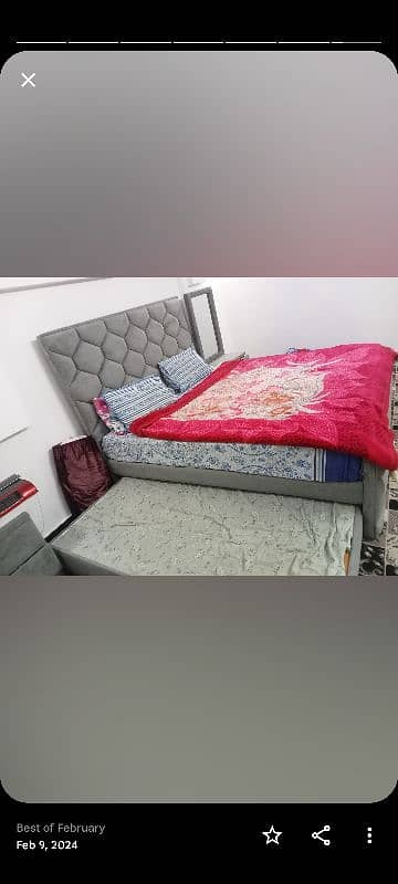 Double bed with attached single bed for sale 2