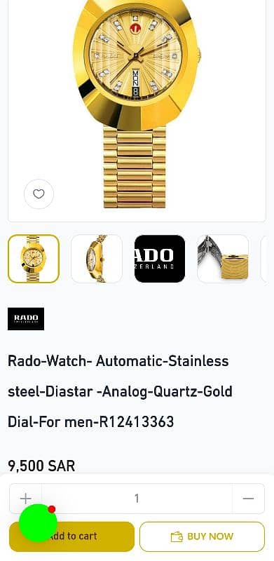 Rado Diastar Original men luxury watch unused 10/10 condition with box 8