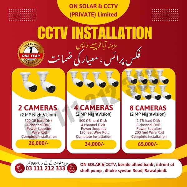 CCTV CAMERA INSTALLATION PACKAGES 0