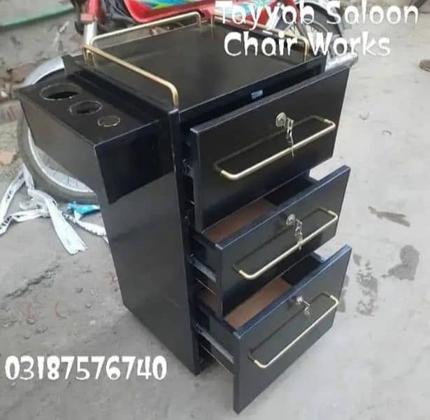 Parlour Chair/Salon Chair/Hair Wash Unit/Pedicure/Facial Bed/Trolley 6