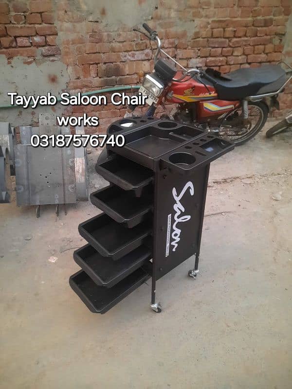 Parlour Chair/Salon Chair/Hair Wash Unit/Pedicure/Facial Bed/Trolley 5