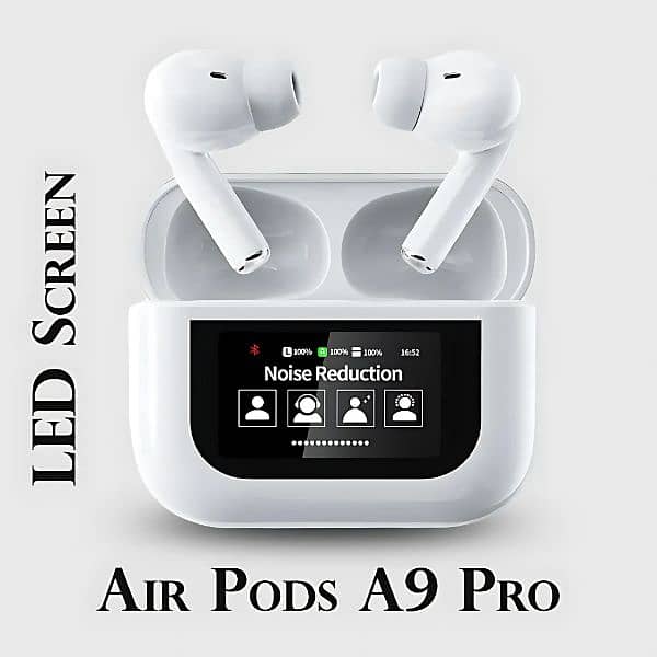 A9 Pro Airpords with LED screen, color: white and black 3