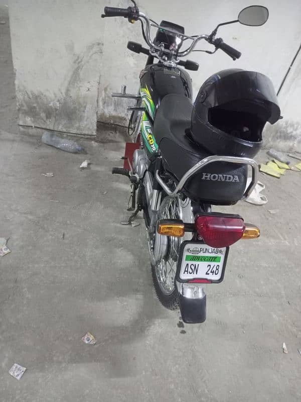 Honda CD 70 Black color urgent sale White lamination 6