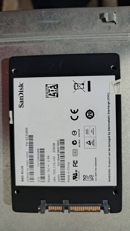 256gb SSD SanDisk 100% Health 2