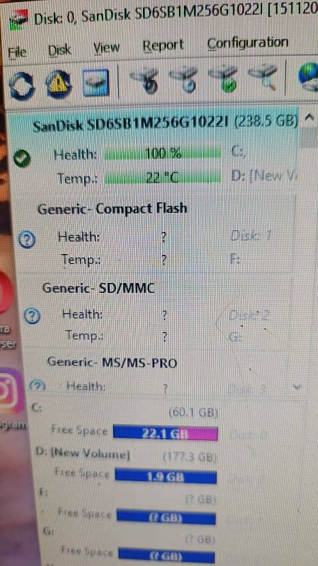 256gb SSD SanDisk 100% Health 10