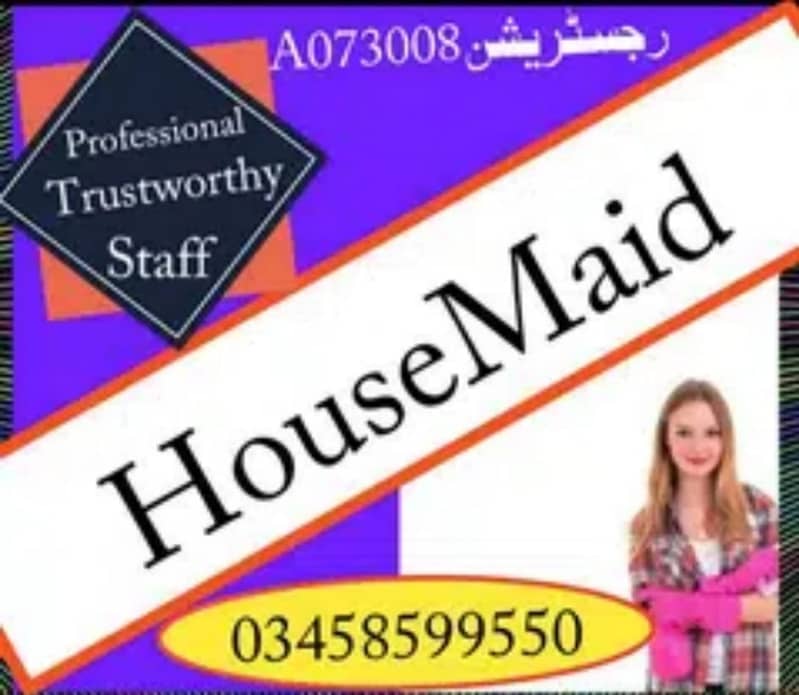 House Maid, Babysitter, Patient Care, Nurse Staff, Couple, Cheff, Cook 0