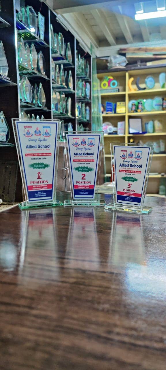 school award trophies , Award shield , Trophy , / Glass shield award 4