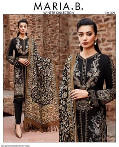 3 PC's women Unstitched Embroidered suit  Free Home delivery services