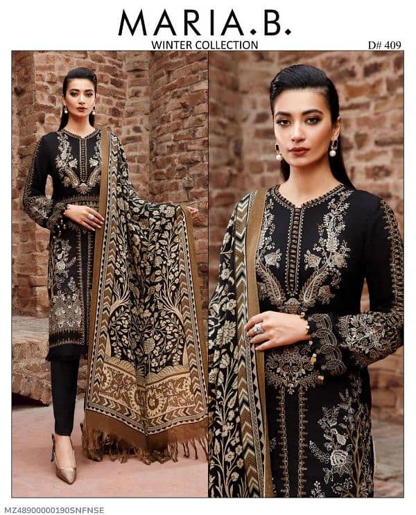 3 PC's women Unstitched Embroidered suit  Free Home delivery services 0