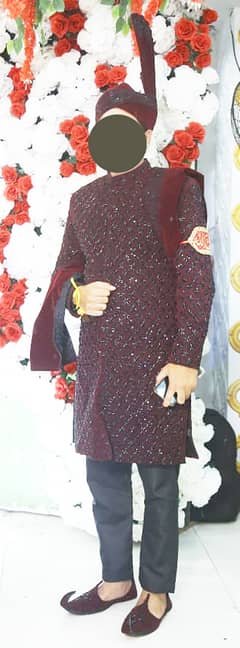 Complete Sherwani With Kulla Inner and Khusa in Reasonable Price