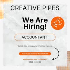 Need Accountant for Steel Business