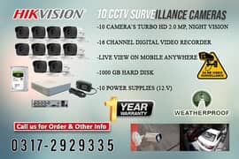 10 CCTV Cameras Bundle Brand HIKVision