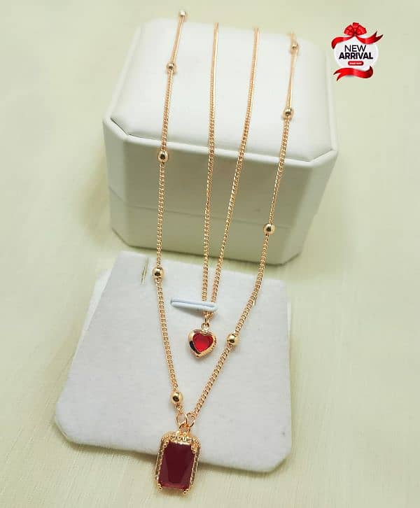 Locket(Zircon double chain locket) 1