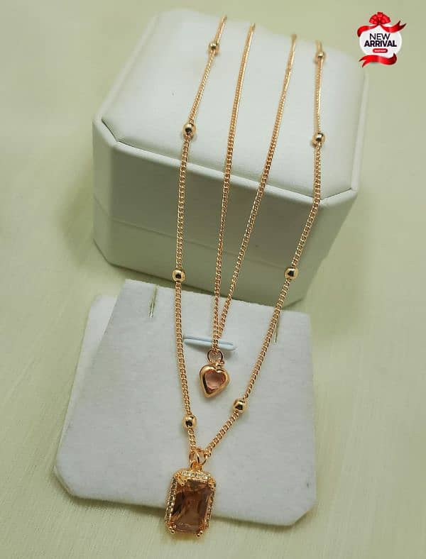 Locket(Zircon double chain locket) 2