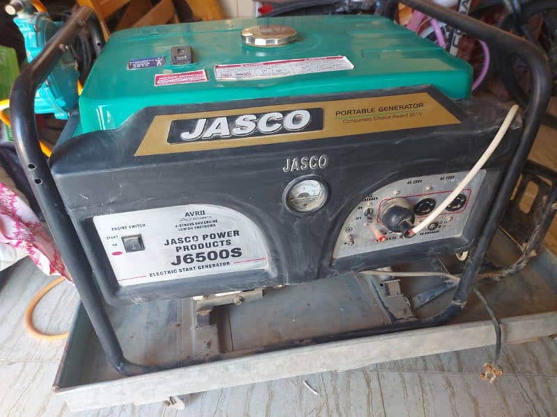 Good Condition Jasco Generator with custom-made portable steel tray 2