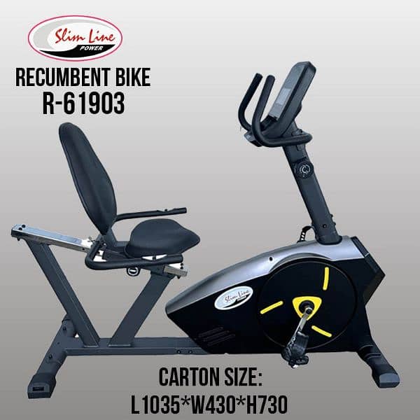 recumbent exercise bike cycle gym and fitness machine 0