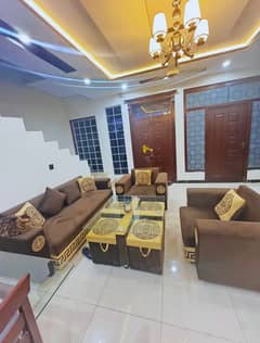 Sofa Set / Five seater sofa / Versace Sofa / Brown Sofa Set