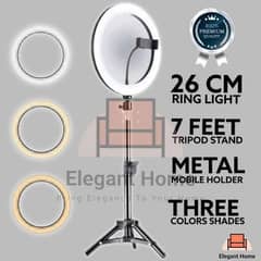 Ringlight 26cm with 7 ft stand 3 modes