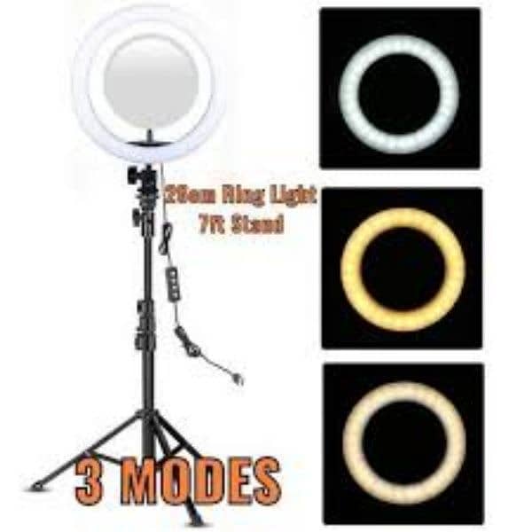 Ringlight 26cm with 7 ft stand 3 modes 1