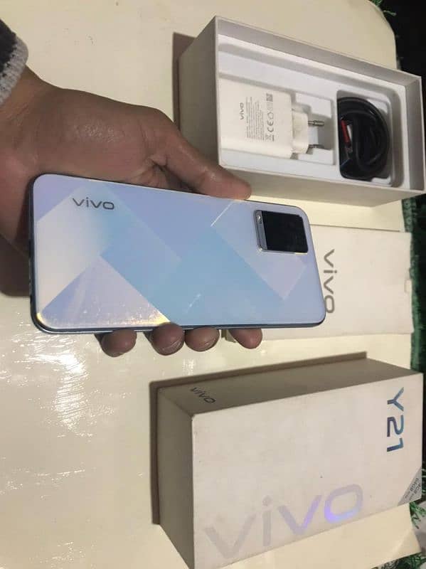 Vivo Y21 4/64 with Box Charger 5