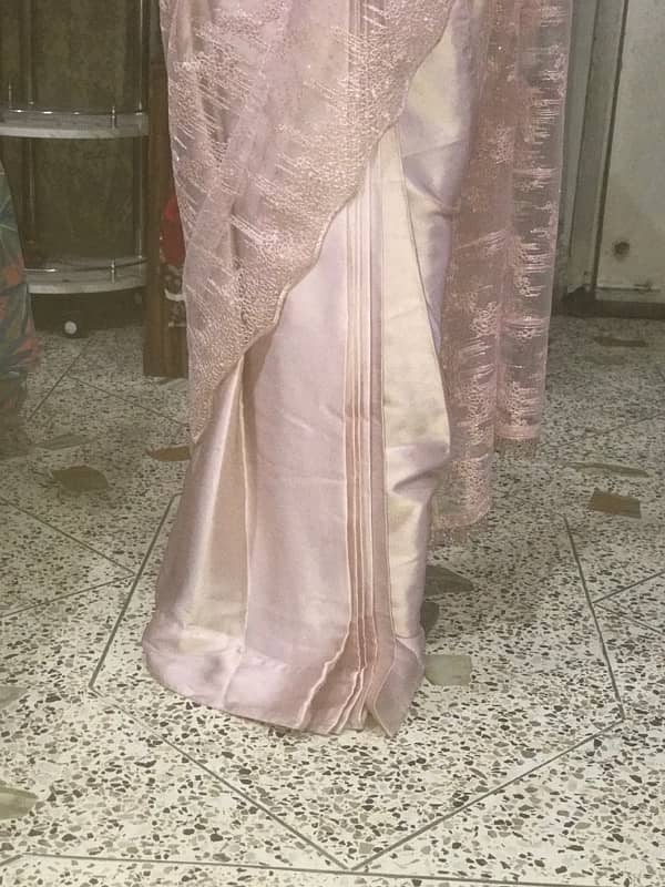 Pink net Saree 2