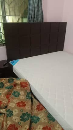 wooden bed set with metress