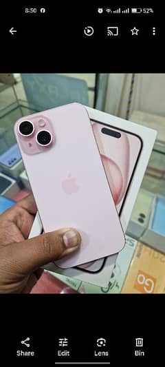 iphone 15 baby pink Full box 128gb 99 B/H10/10