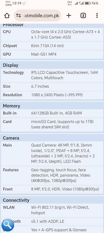 huawei y7a 4 128gb 5000mah 10/8 8