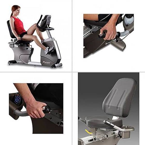 spirit usa commercial recumbent exercise bike gym and fitness machine 2