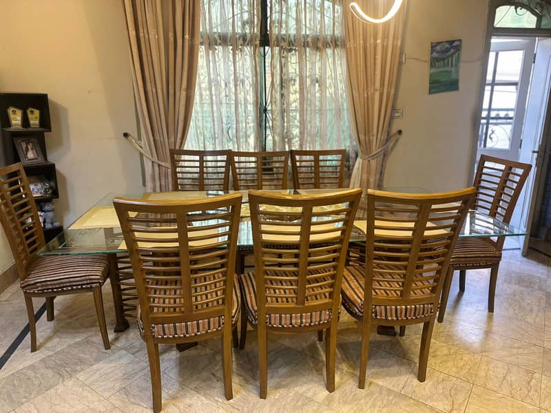 Wooden dining table for sale | 8 seater dining table | table & chairs 1