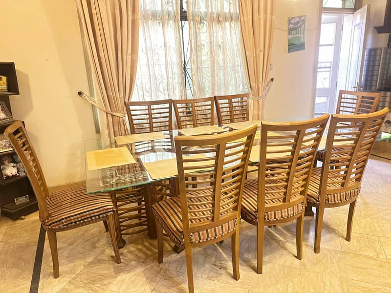 Wooden dining table for sale | 8 seater dining table | table & chairs 3