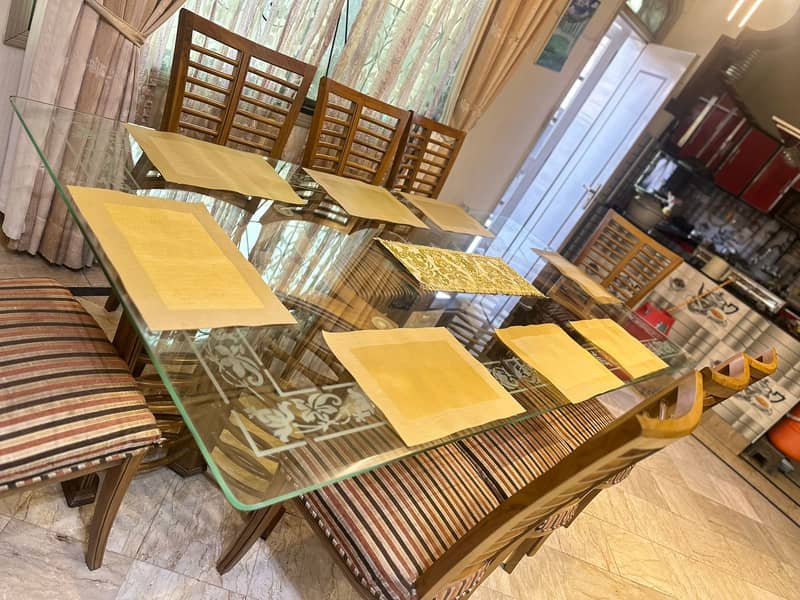 Wooden dining table for sale | 8 seater dining table | table & chairs 5