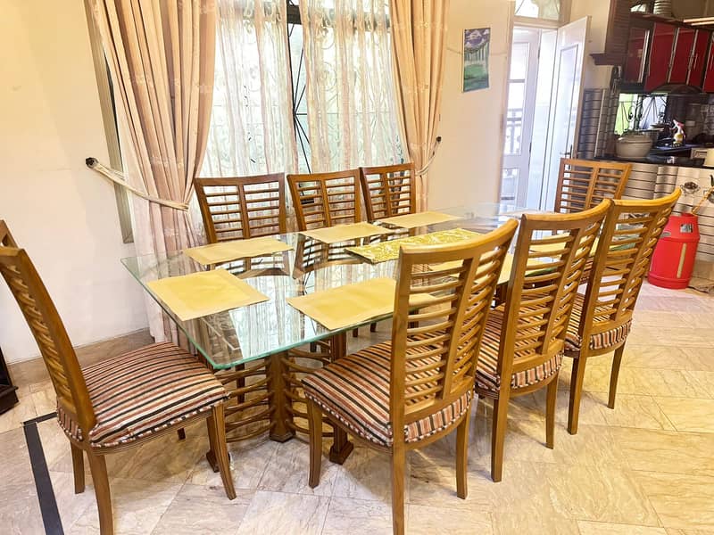 Wooden dining table for sale | 8 seater dining table | table & chairs 8